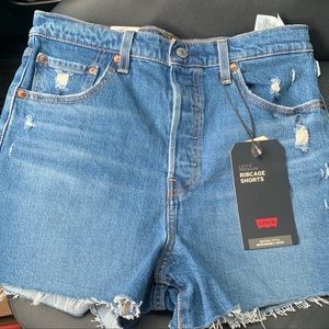 Levi's Ribcage Denim Shorts